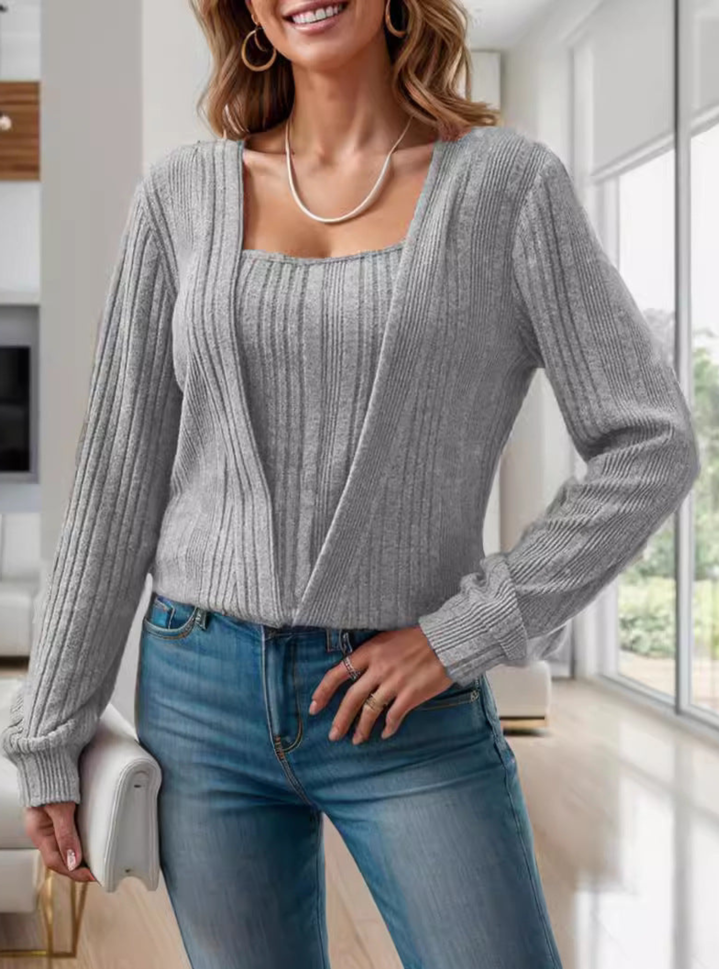 Rory - Chic ribbed knitted sweater