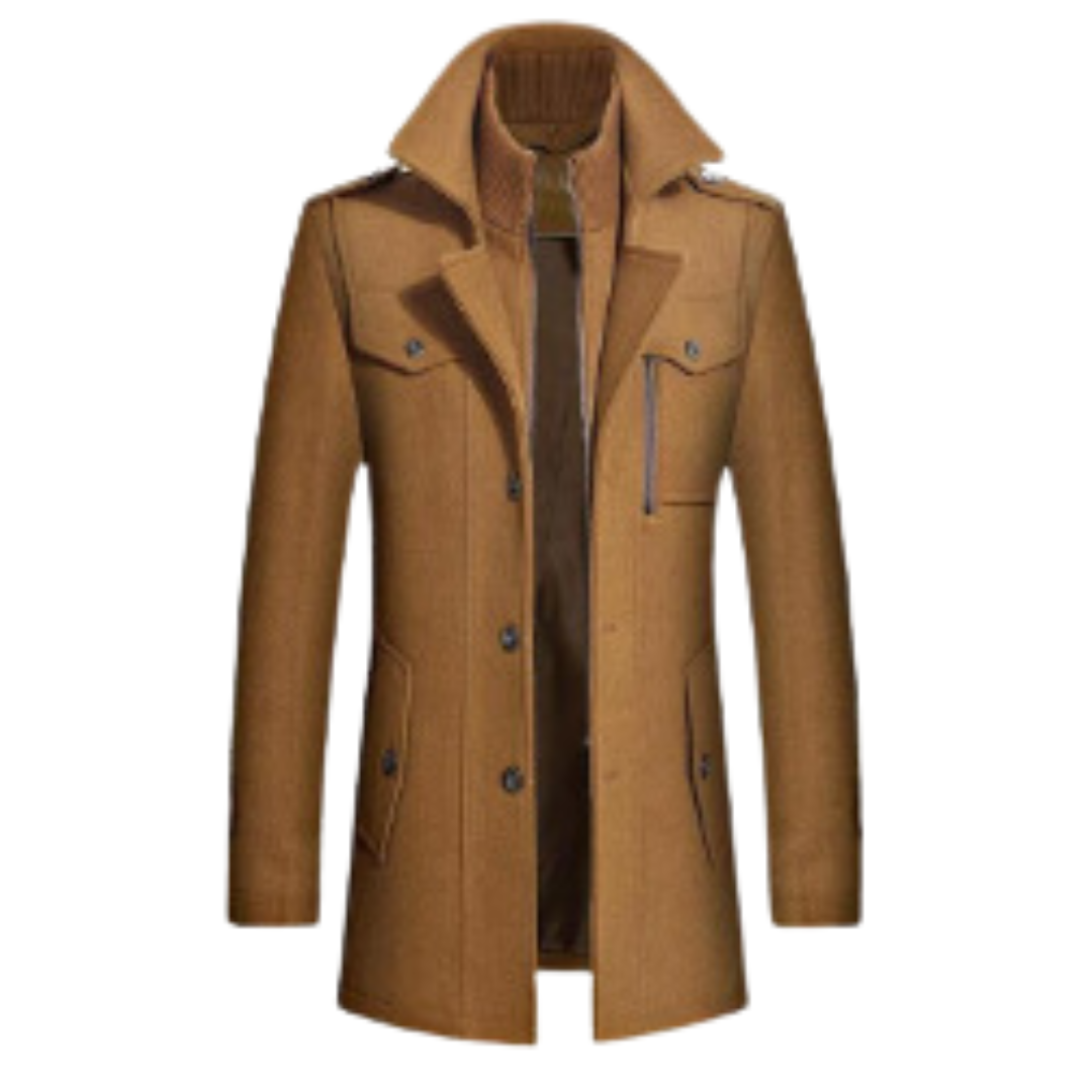 Cavanagh | Elegant Men's Double Collar Overcoat | Warm, Stylish, Timeless