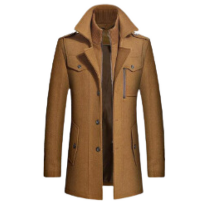 Cavanagh | Elegant Men's Double Collar Overcoat | Warm, Stylish, Timeless