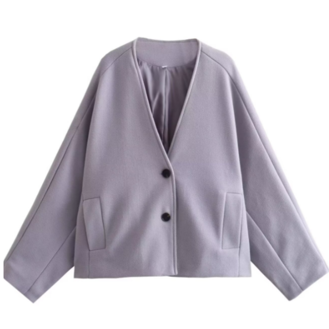 Niamh | Women's Chic V-Neck Short Jacket | Elegant, Comfortable, Winter Essential