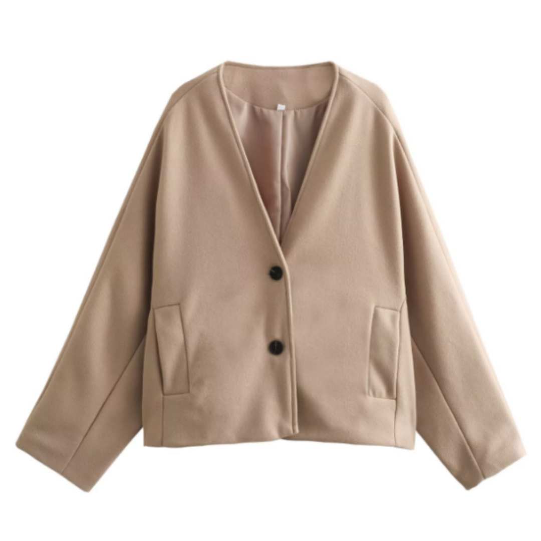 Niamh | Women's Chic V-Neck Short Jacket | Elegant, Comfortable, Winter Essential