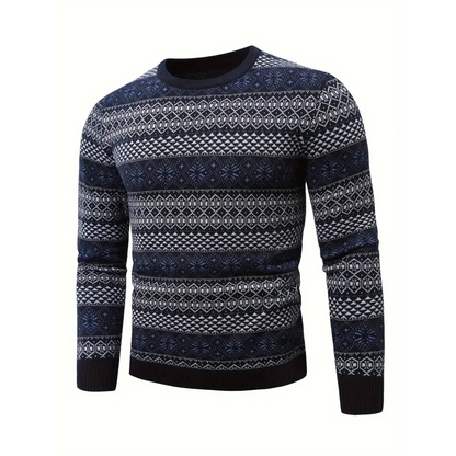 Cian | Elegant Men's Knitted Crew Neck Jumper | Comfortable, Versatile, Stylish