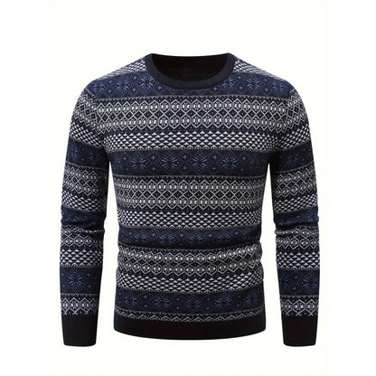 Cian | Elegant Men's Knitted Crew Neck Jumper | Comfortable, Versatile, Stylish