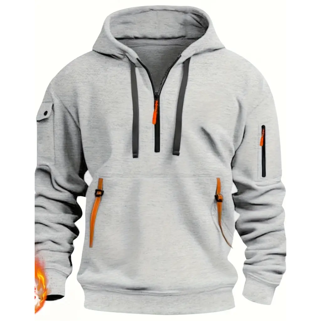 Merrion | Men's Half Zip Fleece Hoodie | Warm, Stylish, Perfect for Winter Adventures