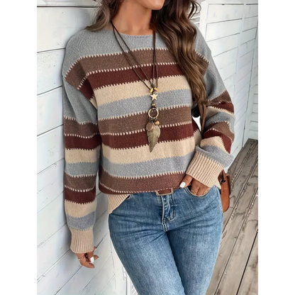 Samara - Classic stylish stripe warm sweater