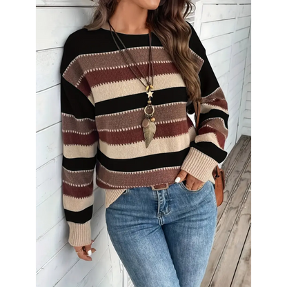Samara - Classic stylish stripe warm sweater
