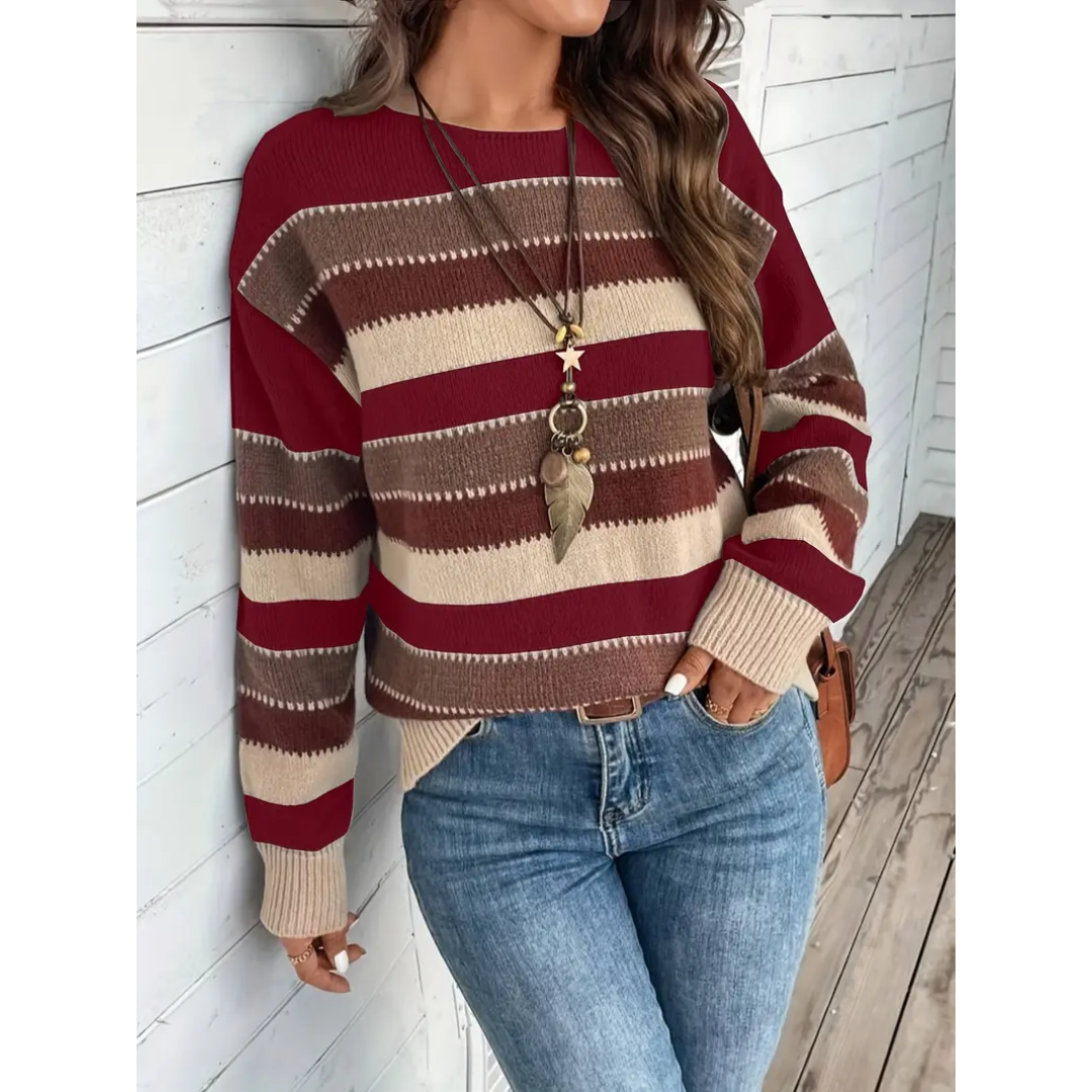 Samara - Classic stylish stripe warm sweater