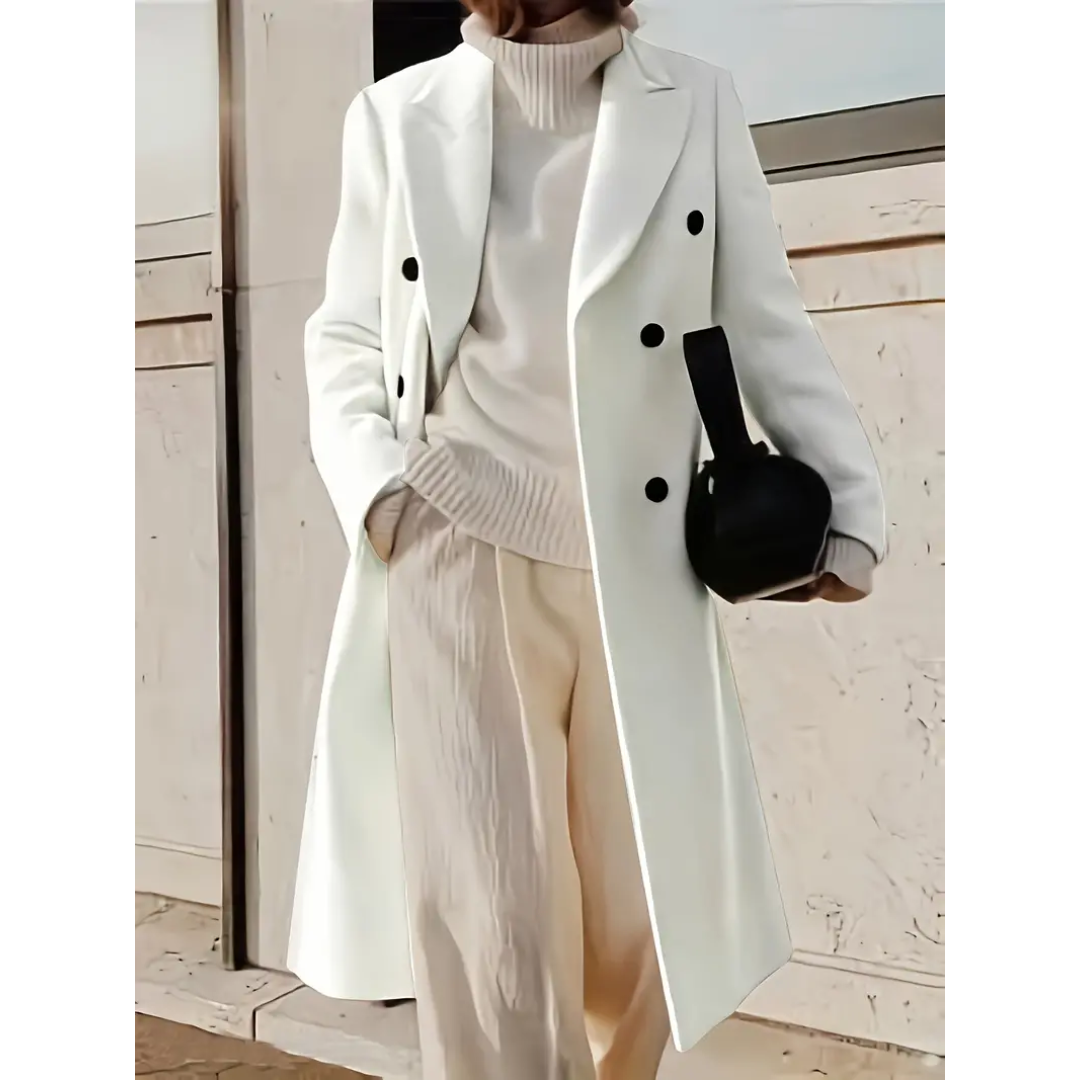 Clara | Chic Women's Long Trench Coat for Winter | Elegant, Warm, Versatile