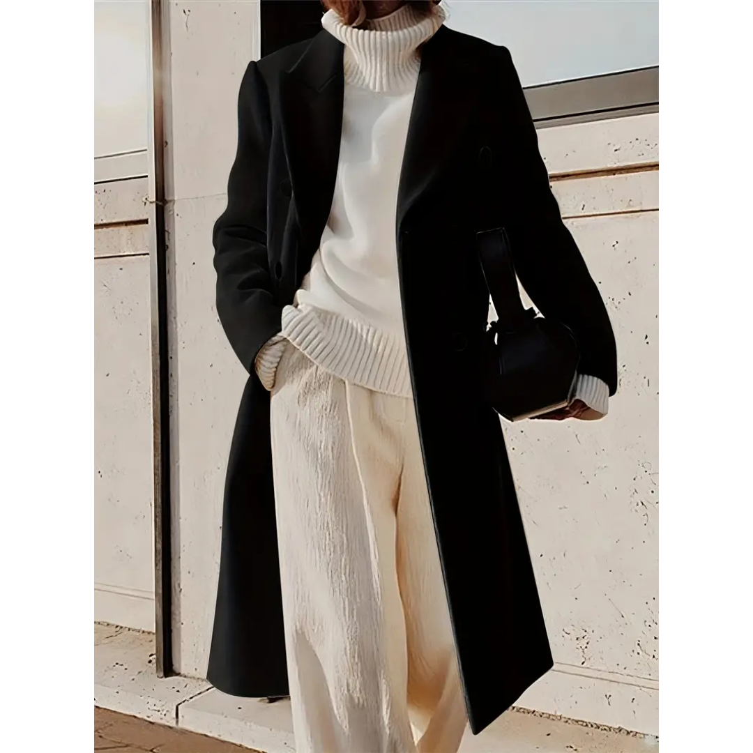 Clara | Chic Women's Long Trench Coat for Winter | Elegant, Warm, Versatile