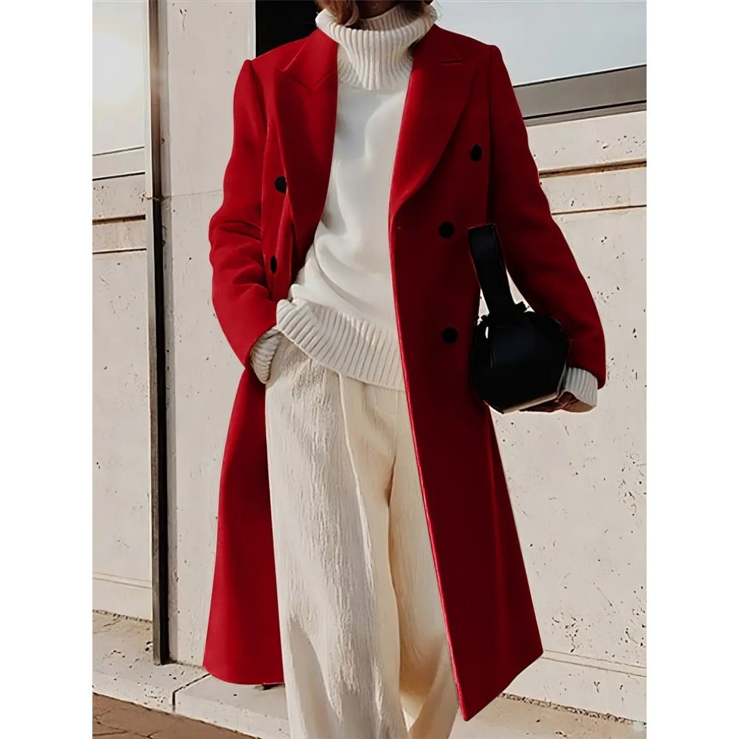 Clara | Chic Women's Long Trench Coat for Winter | Elegant, Warm, Versatile