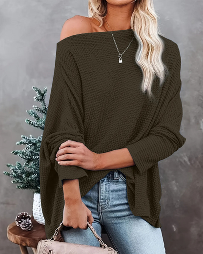 Madalyn - Loose knit off-shoulder jumper