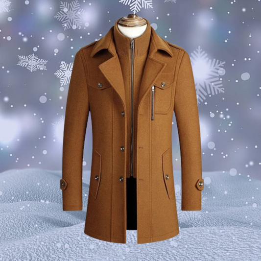 Cormac | Men's Elegant Long Coat | Sophisticated, Insulated, Timeless Style