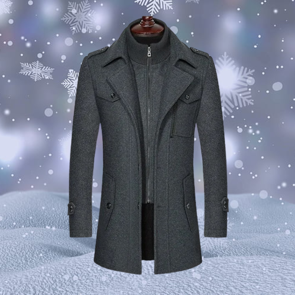 Cormac | Men's Elegant Long Coat | Sophisticated, Insulated, Timeless Style