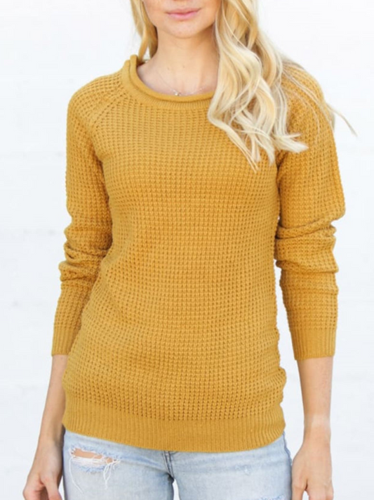 Feliza - Casual warm waffle knit jumper