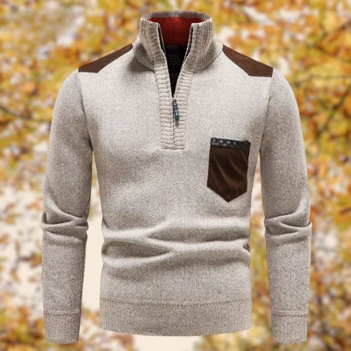 Cullen | Elegant Men's Zip-Up Sweater | Comfortable, Versatile, Stylish Design