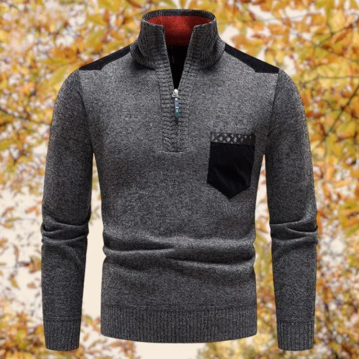 Cullen | Elegant Men's Zip-Up Sweater | Comfortable, Versatile, Stylish Design