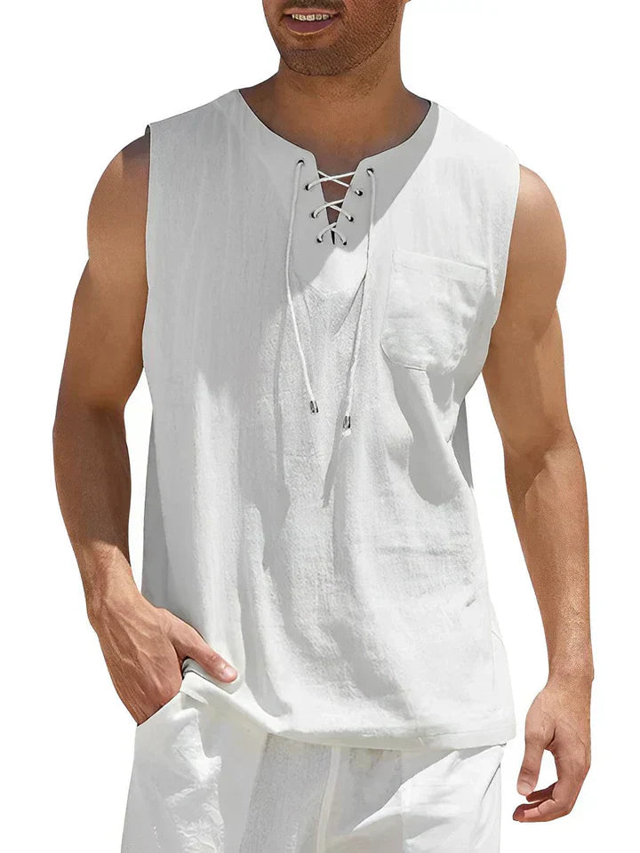 Oisin | Chic Men's Summer Sleeveless Top | Lightweight, Stylish, Effortlessly Cool