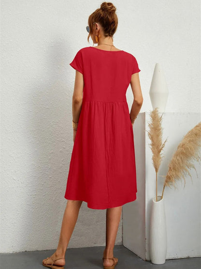 Women's Casual Smock Summer Dress | Midi