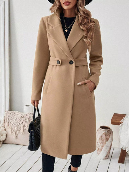 Taleah - Elegant one-button long trenchcoat