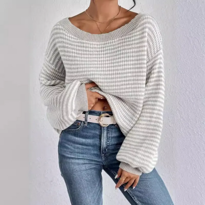 Rhonda - Elegant Warm Striped Sweater