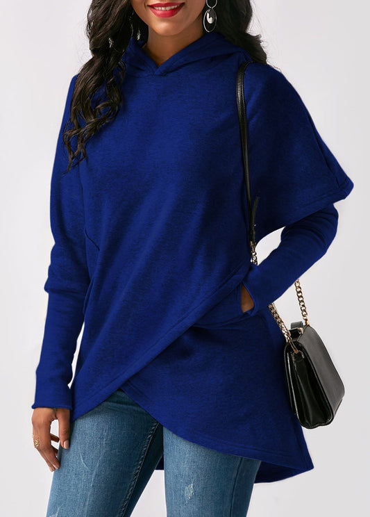 Beatrica - Casual stylish asymmetrical hoodie sweater
