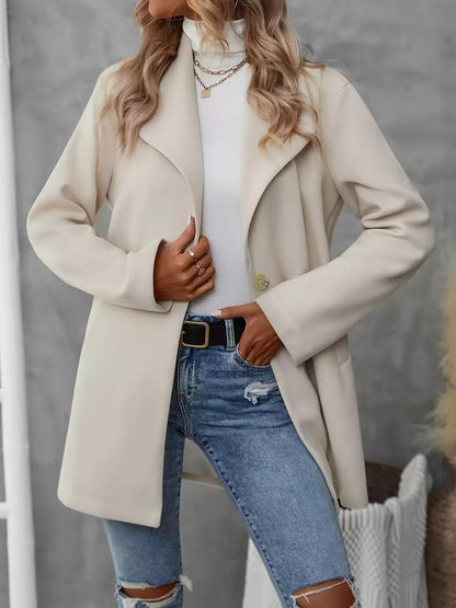 Hollie - Elegant versatile lapel collar blazer coat