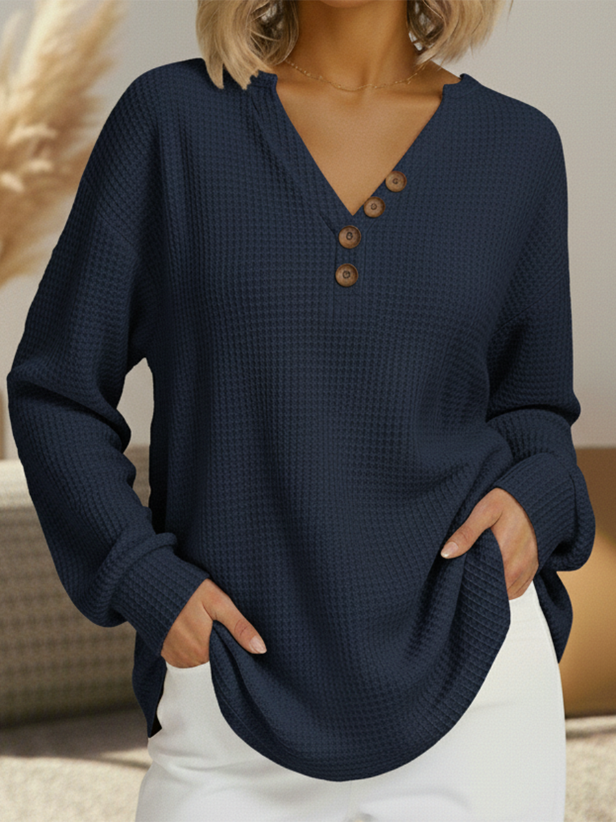 Rayana - Casual Waffle-Knit Sweater