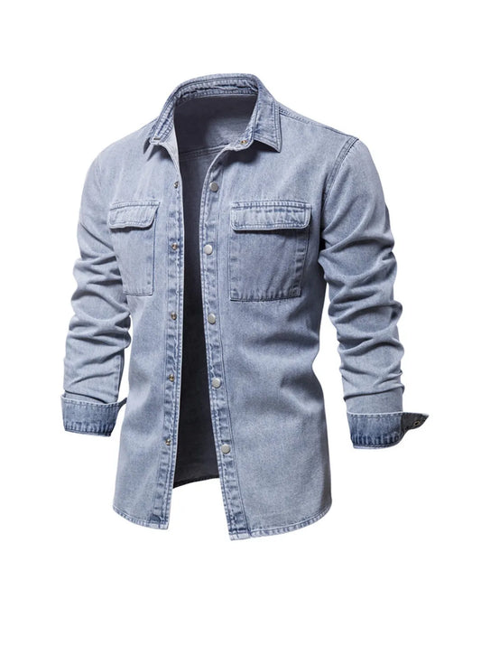 Finnian | Stylish Denim Shirt for Men, Perfect for Casual Outings | Comfortable & Versatile