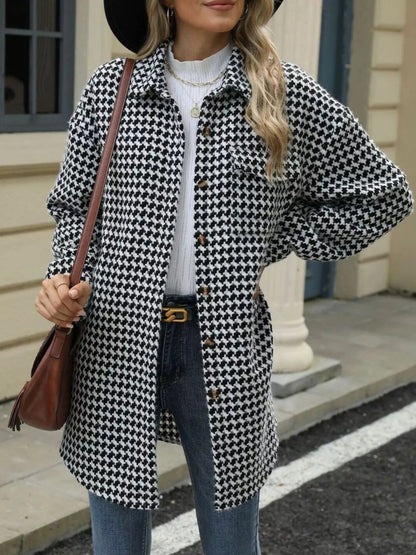 Aila - Elegant Warm Long-Sleeve Coat with Buttons