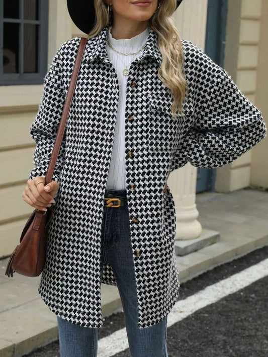 Aila - Elegant Warm Long-Sleeve Coat with Buttons