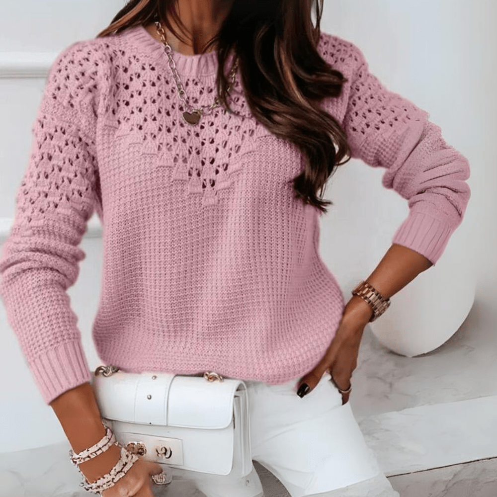 Lorelai - Chic hollow-out knitted sweater