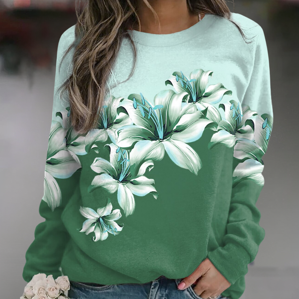 Vida - Stylish floral print sweatshirt