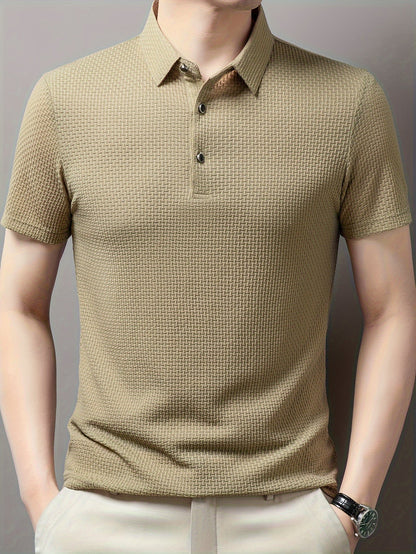 Donnelly | Men's Short Sleeve Polo Shirt | Stylish, Comfortable, Geometric Design