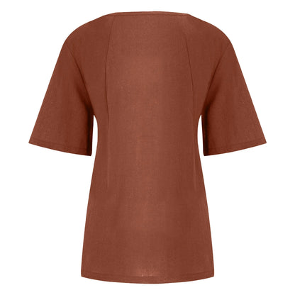Women’s Casual Summer Shirt | Short Sleeve, Asymmetrical
