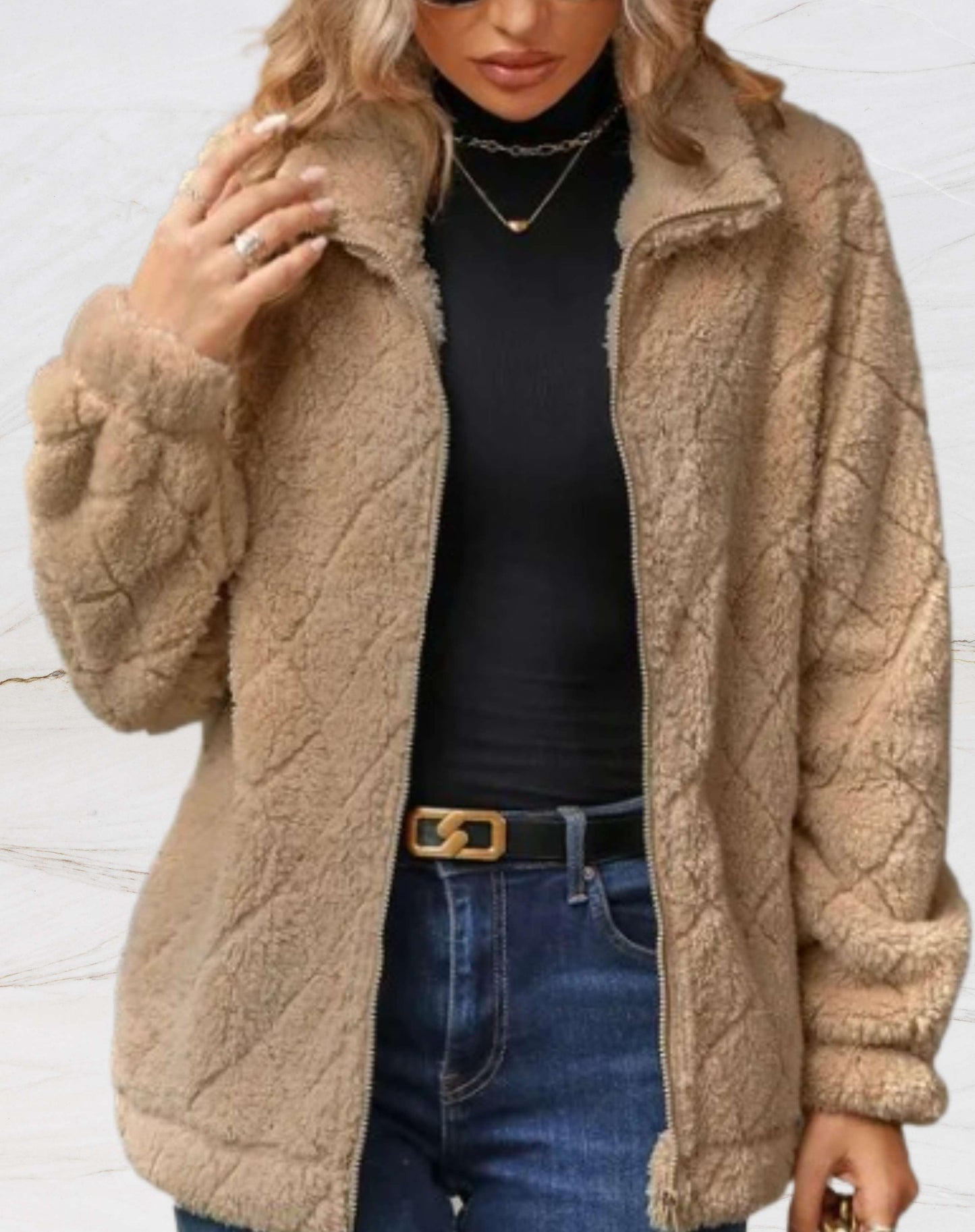 Halle - Stylish warm fleece jacket