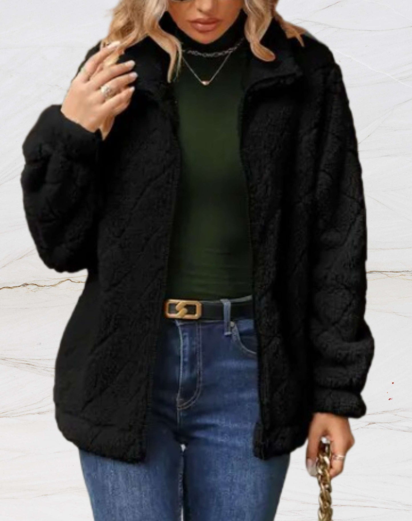 Halle - Stylish warm fleece jacket