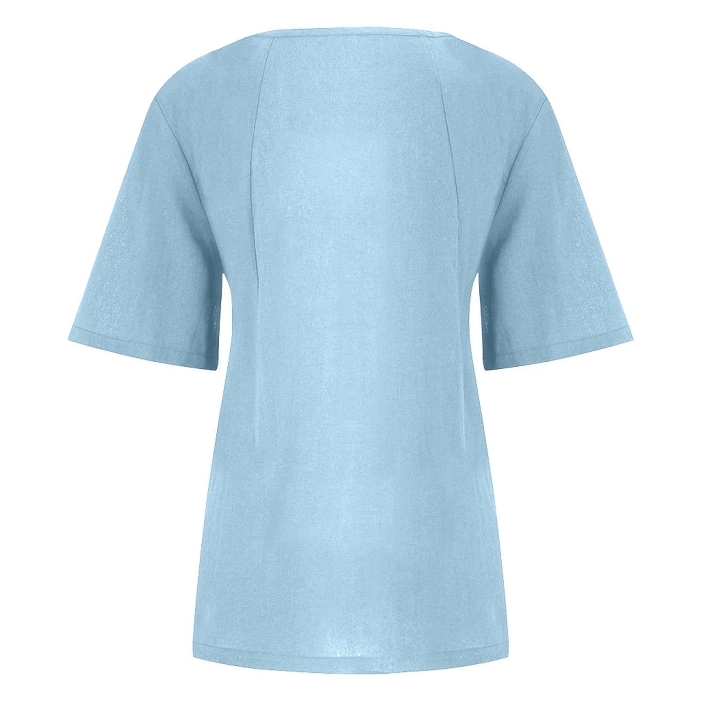Women’s Casual Summer Shirt | Short Sleeve, Asymmetrical