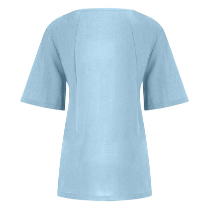 Women’s Casual Summer Shirt | Short Sleeve, Asymmetrical