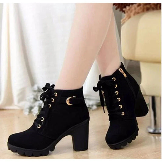 Aisling Lace-Up Ankle Boots | Chic Footwear for Autumn Style | Trendy, Comfortable, Durable