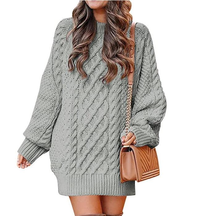 Bethany - Cozy cable knitted warm sweater dress