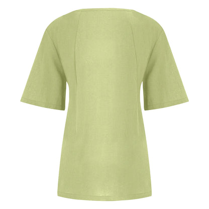 Women’s Casual Summer Shirt | Short Sleeve, Asymmetrical