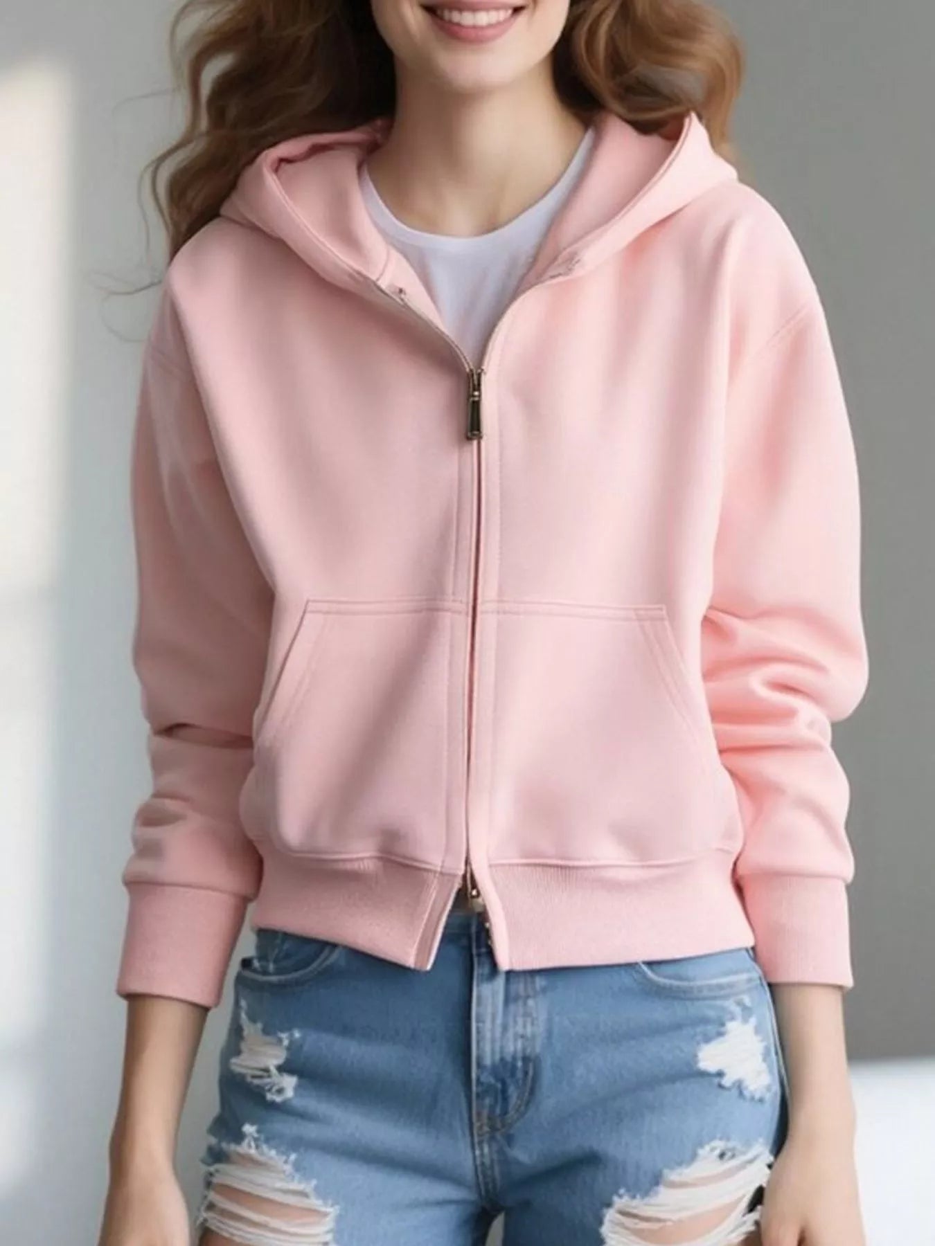 Dafne - Casual zip-up hoodie jacket