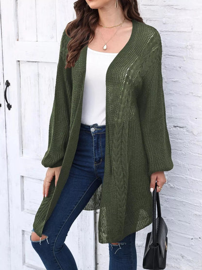 Kayla - Casual Knitted Cardigan with Front Opening and Long Sleeves