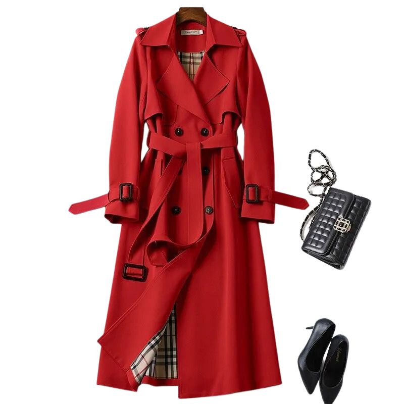 Aisling | Women's Elegant Long Trench Coat | Warm, Stylish, Versatile Design