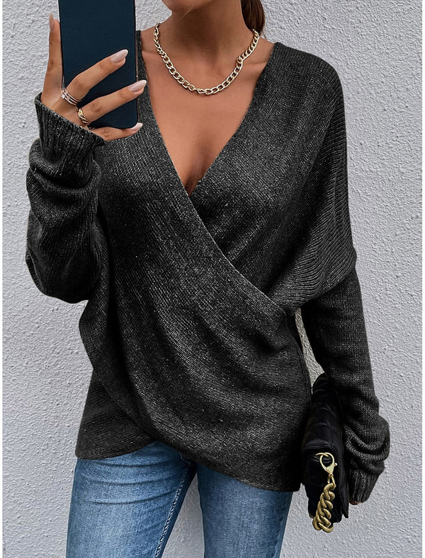 Cambria - Chic loose knitted V-neck sweater