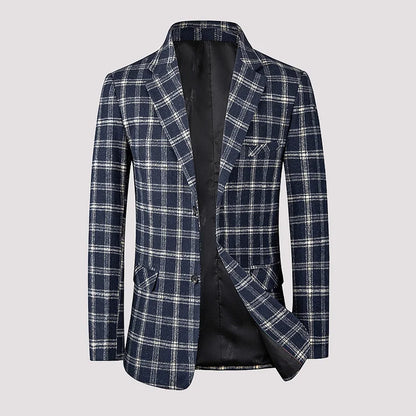 Liam | Contemporary Checked Blazer for Men | Smart, Breathable, Tailored Fit