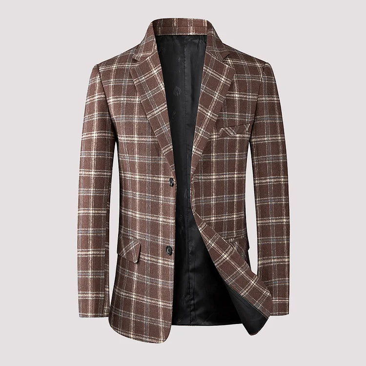 Liam | Contemporary Checked Blazer for Men | Smart, Breathable, Tailored Fit