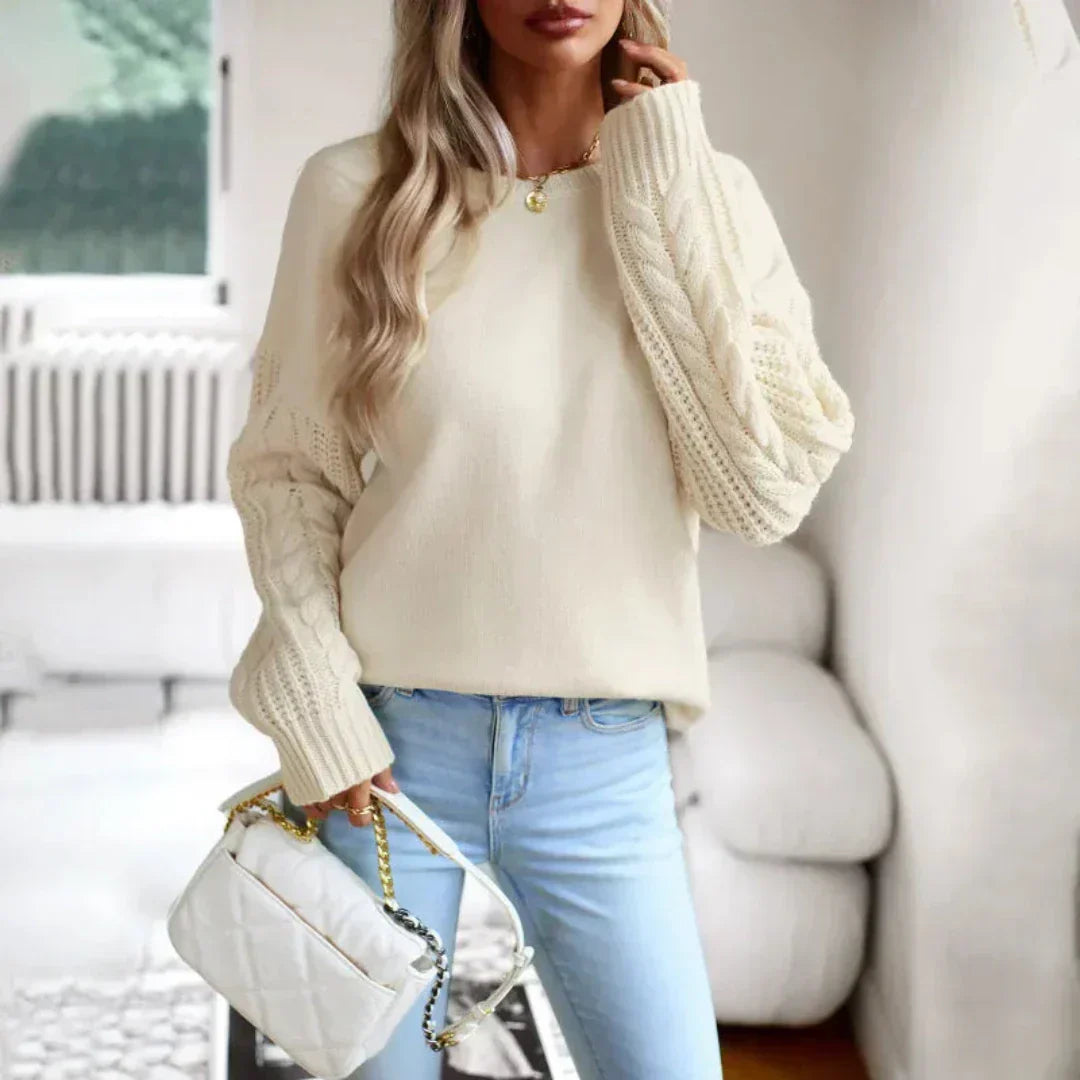 Aisling | Elegant Crew Neck Knit Jumper for Women | Warm, Stylish, Versatile