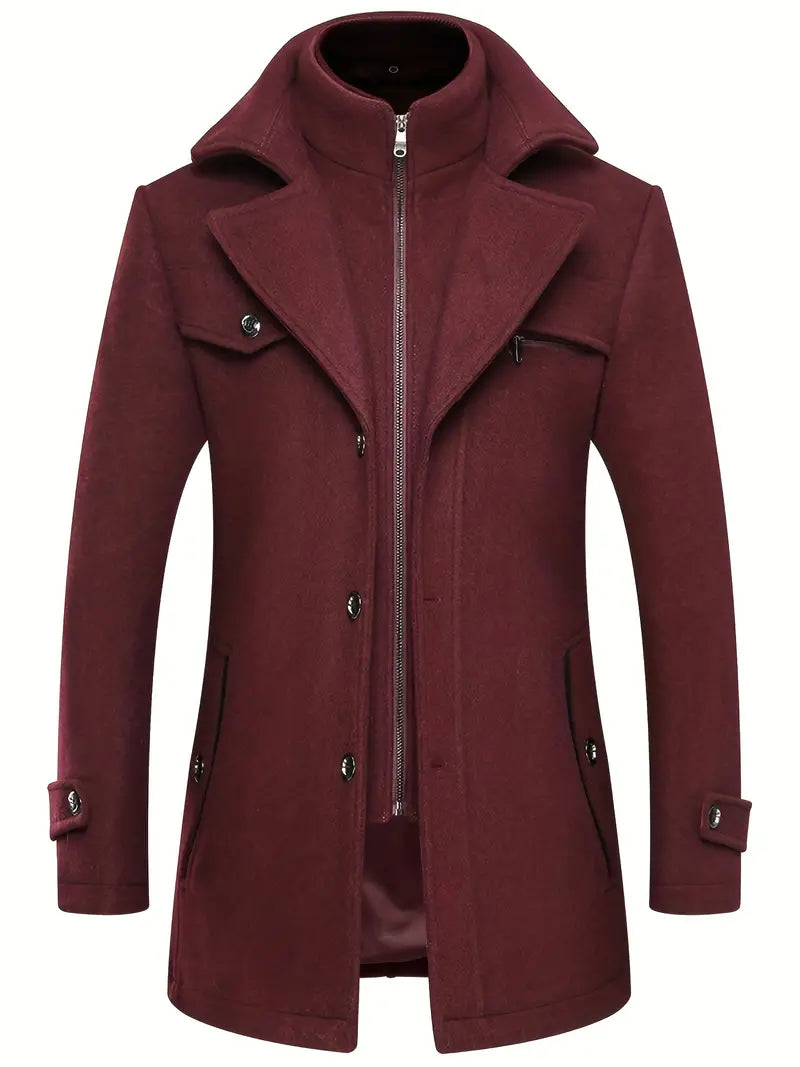 Finnian | Men's Elegant Long Winter Overcoat | Warm, Stylish, Durable Design