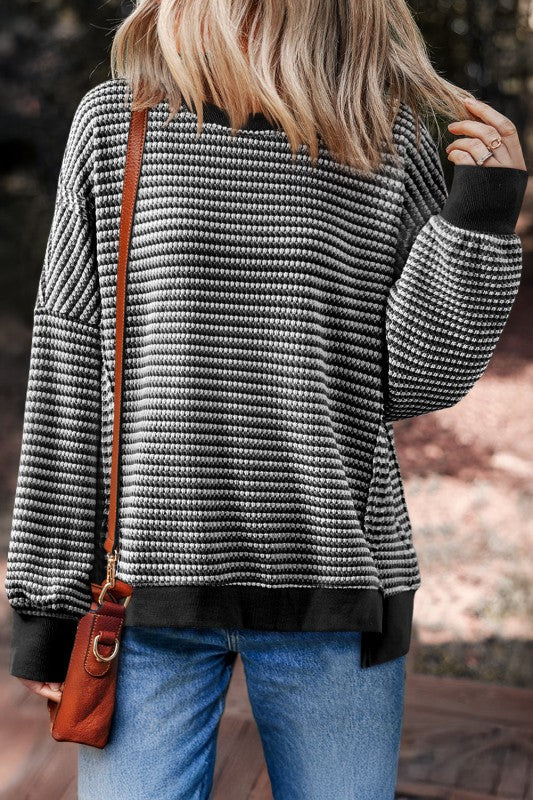 Rosaline - Warm Wide Striped Jumper
